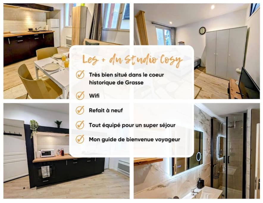 Le Studio Cosy, Centre Historique, Wifi, Neuf Grasse Esterno foto